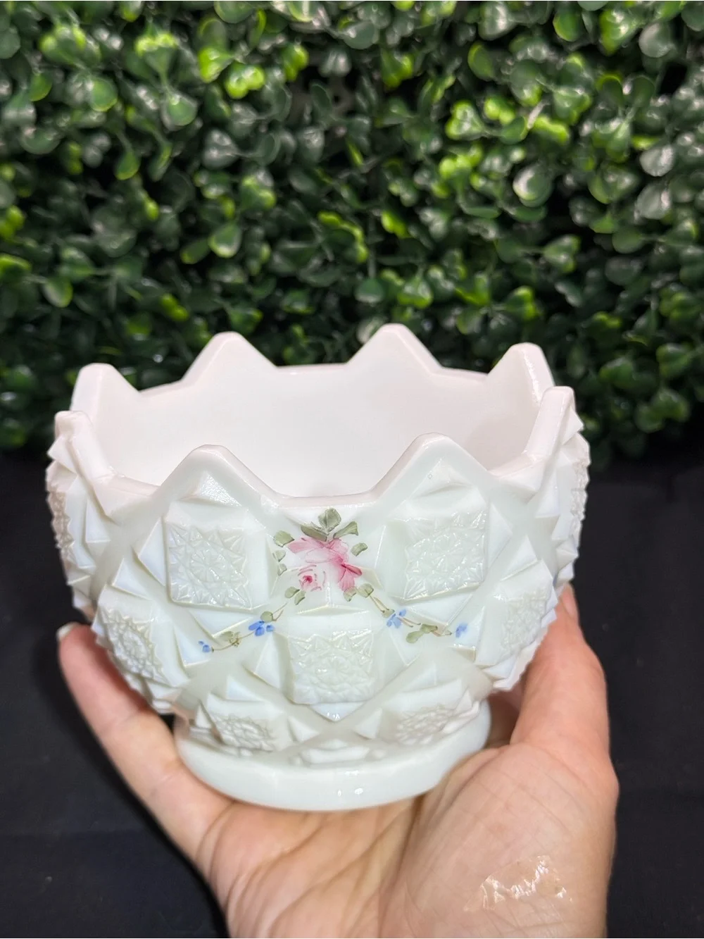 *GLOWS* Vintage Westmoreland Covered Candy Dish w/ Lid